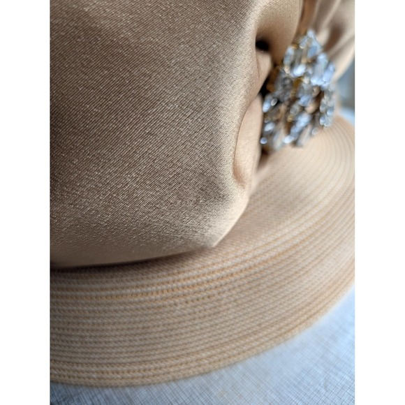 Whittall & Shon Gold Straw Hat Purse Set NWT Kentucky Derby Royalcore Rhinestone main image 15